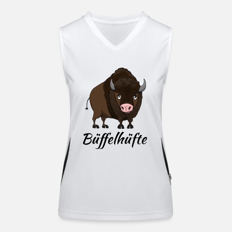 Büffelhüfte Funktionelles Kontrast-Tank Top für Frauen