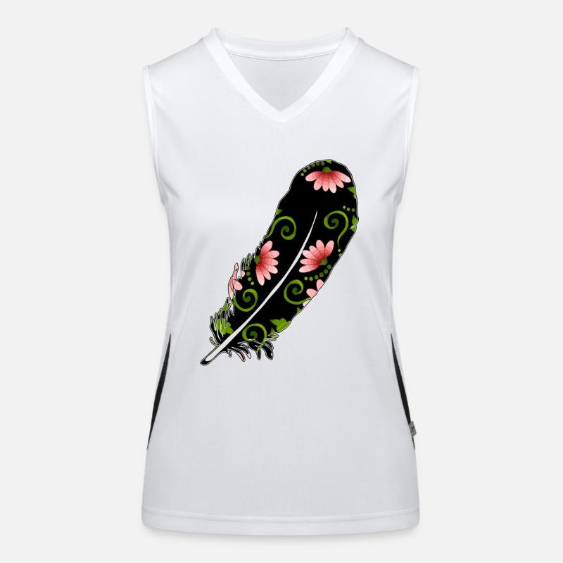Feder Funktionelles Kontrast-Tank Top für Frauen