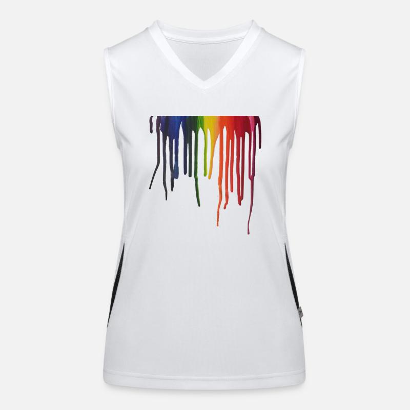 Faden Regenbogen Funktionelles Kontrast-Tank Top für Frauen