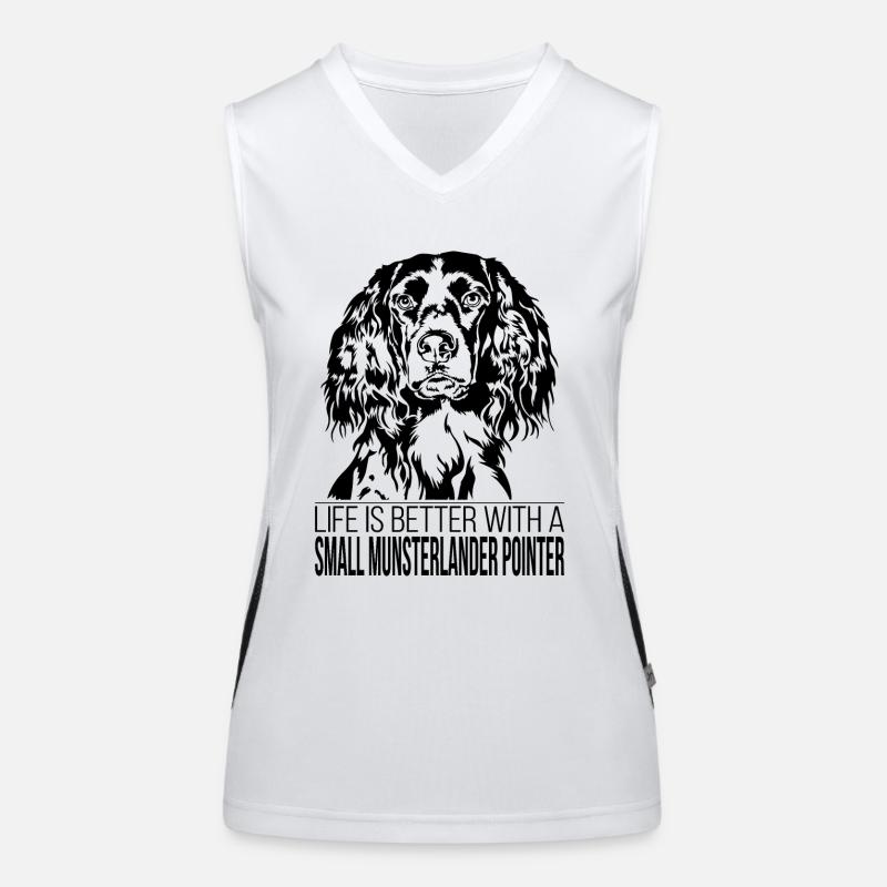Small Munsterlander Pointer life better Wilsigns Funktionelles Kontrast-Tank Top für Frauen