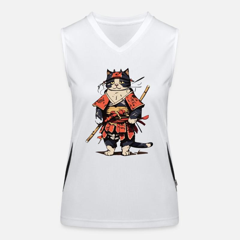 Chat samouraï Débardeur respirant contrasté Femme