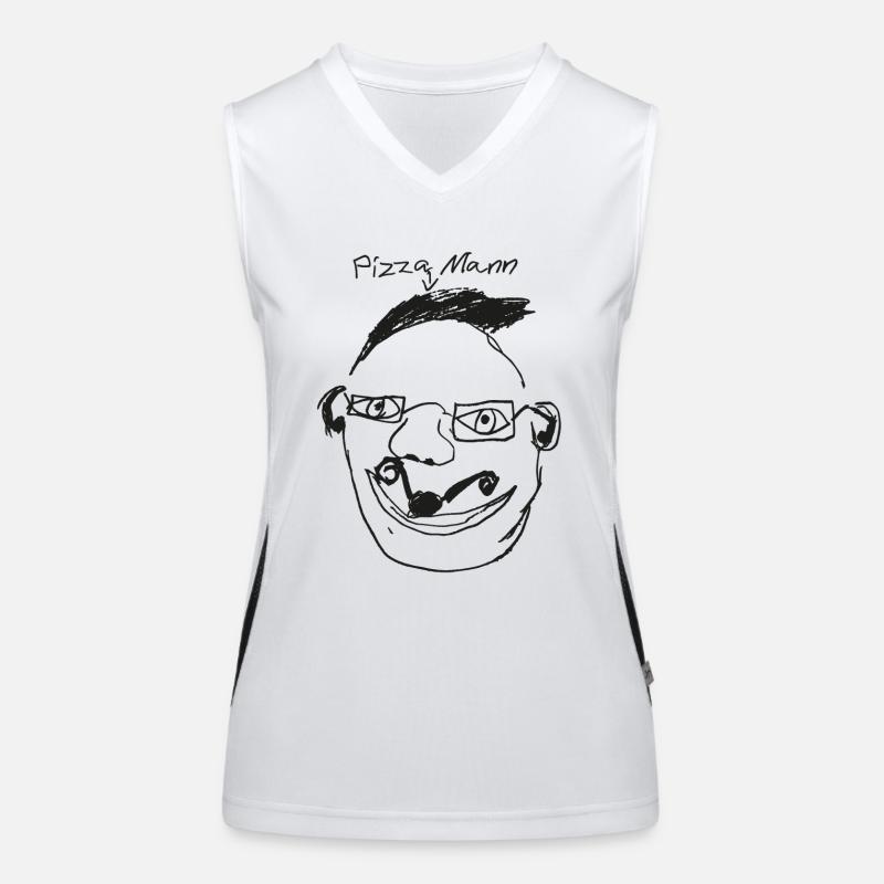 Pizza Mann Funktionelles Kontrast-Tank Top für Frauen