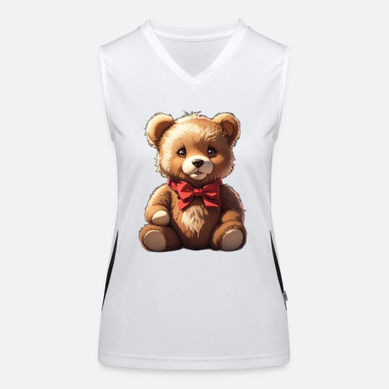 Teddy - Women's Functional Contrast Tank Top - white/black