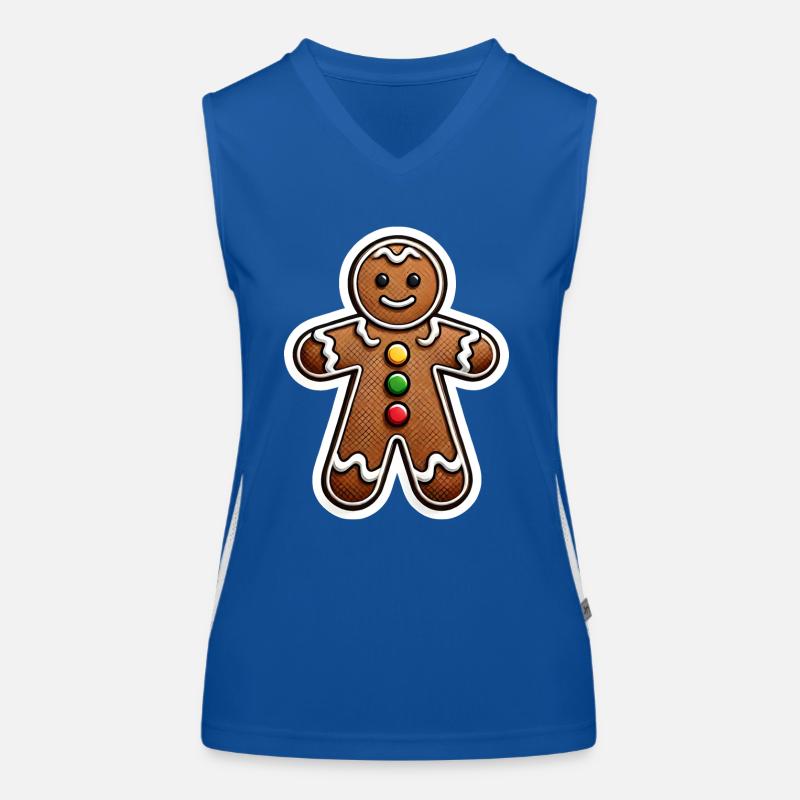 Lebkuchenmann Funktionelles Kontrast-Tank Top für Frauen