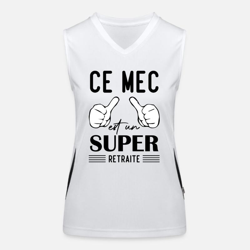 Ce mec est un super retraité Débardeur respirant contrasté Femme