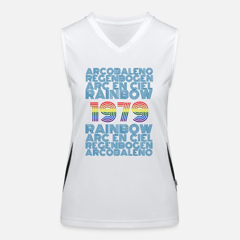 Regenbogen 1979 Funktionelles Kontrast-Tank Top für Frauen