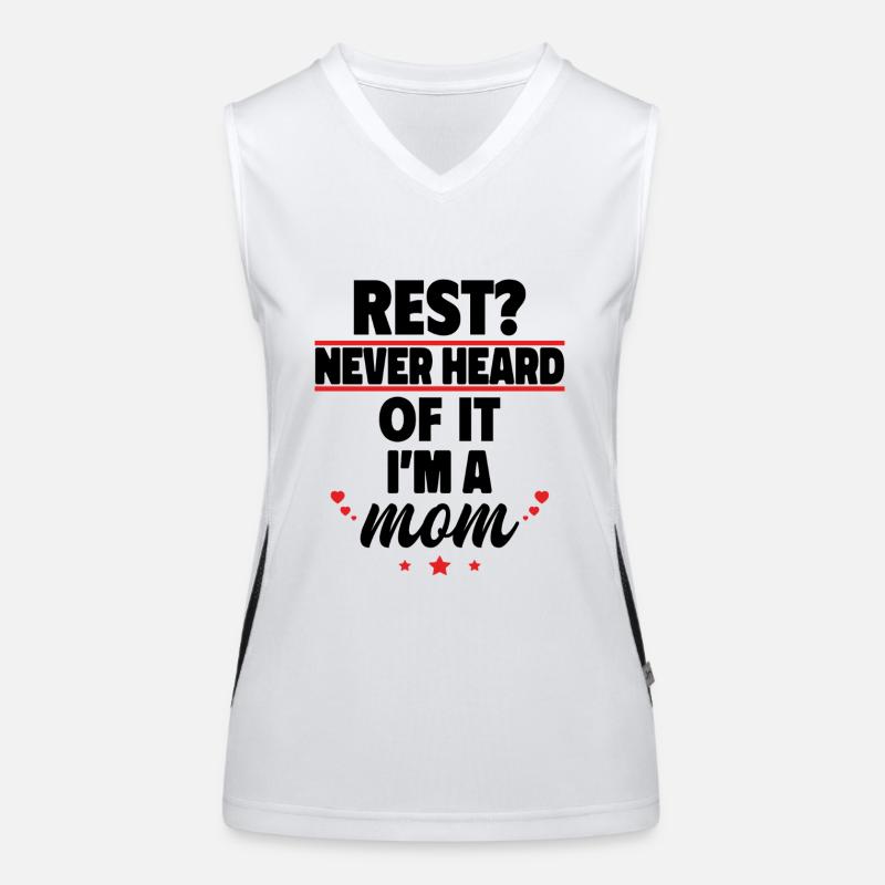 Ruhe? Nie gehört, ich bin Mama Funktionelles Kontrast-Tank Top für Frauen