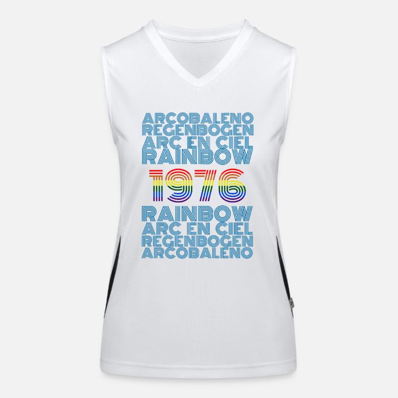 Rainbow 1976 Funktionelles Kontrast-Tank Top für Frauen
