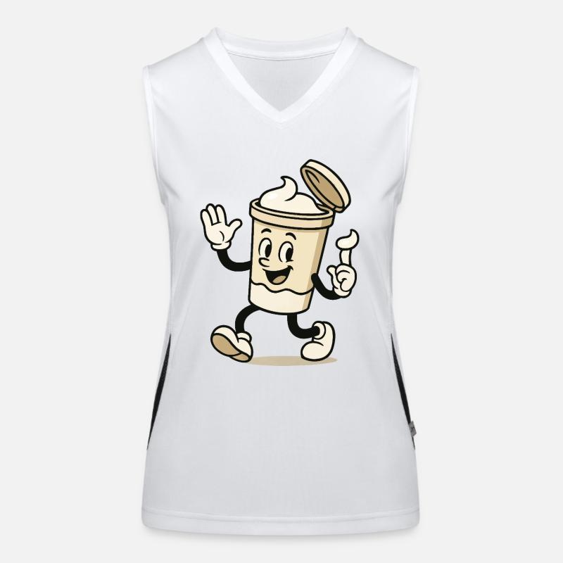eiscreme becher comic Funktionelles Kontrast-Tank Top für Frauen