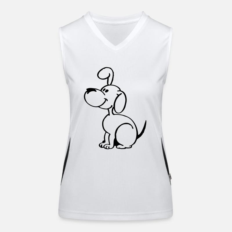 Hündchen Funktionelles Kontrast-Tank Top für Frauen