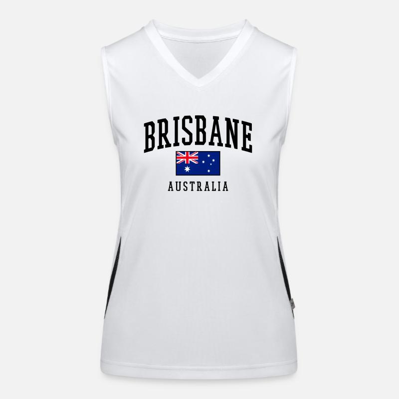 Brisbane - Drapeau de l’Australie Débardeur respirant contrasté Femme