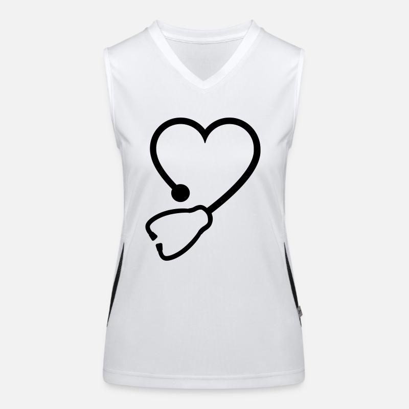 stéthoscope Débardeur respirant contrasté Femme