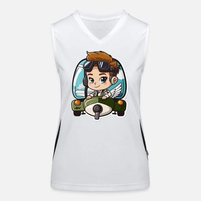 Fliegen Sie hoch hinaus Funktionelles Kontrast-Tank Top für Frauen