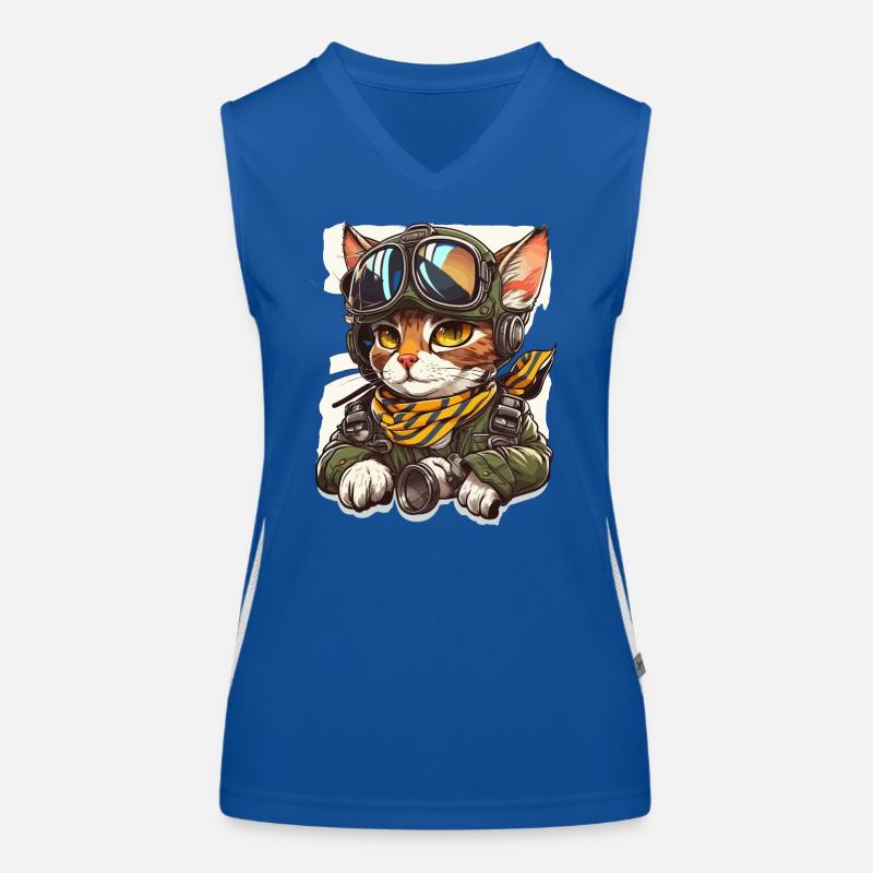 Mouche du chat Débardeur respirant contrasté Femme