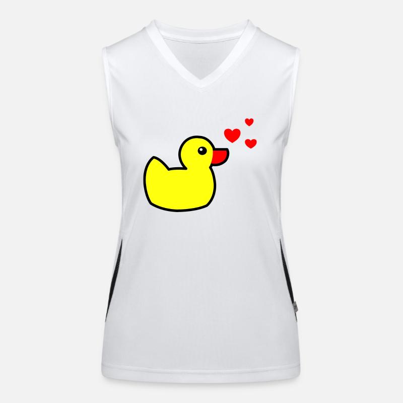 Canard grinçant Jaune Saint-Valentin Débardeur respirant contrasté Femme
