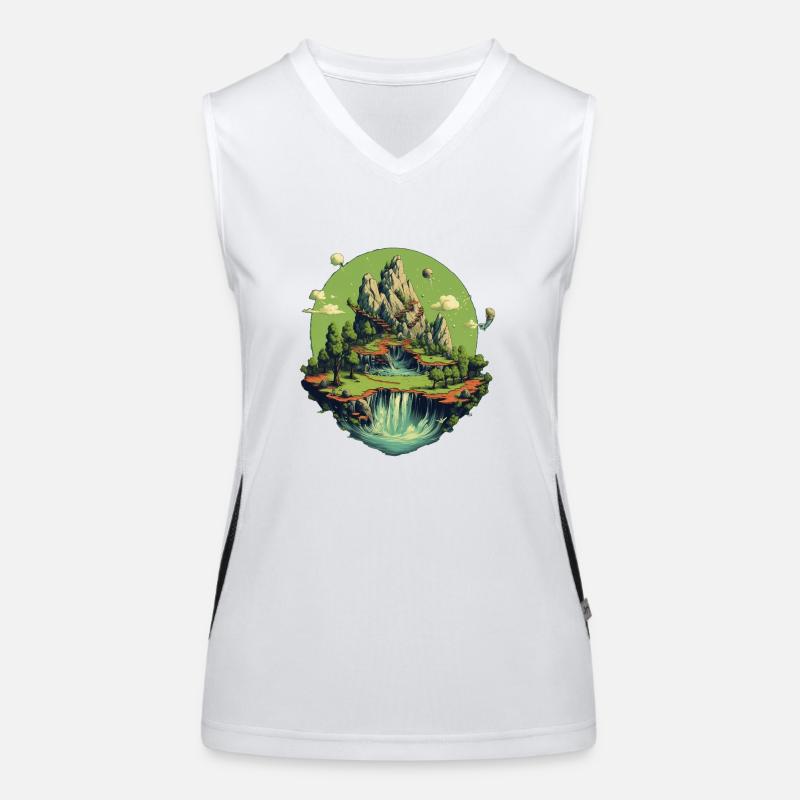 Landschaft Funktionelles Kontrast-Tank Top für Frauen