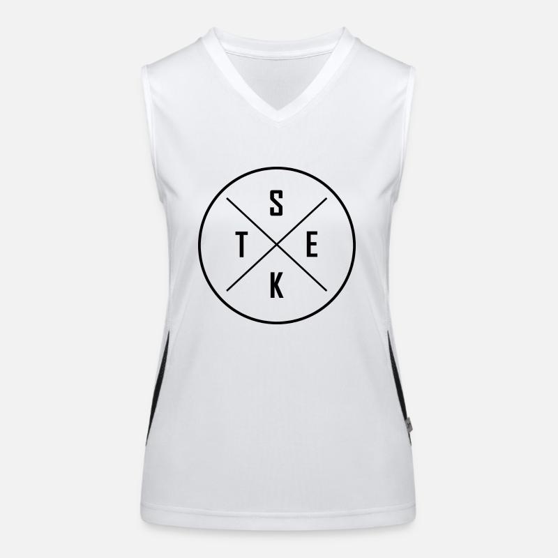 Sekt Funktionelles Kontrast-Tank Top für Frauen