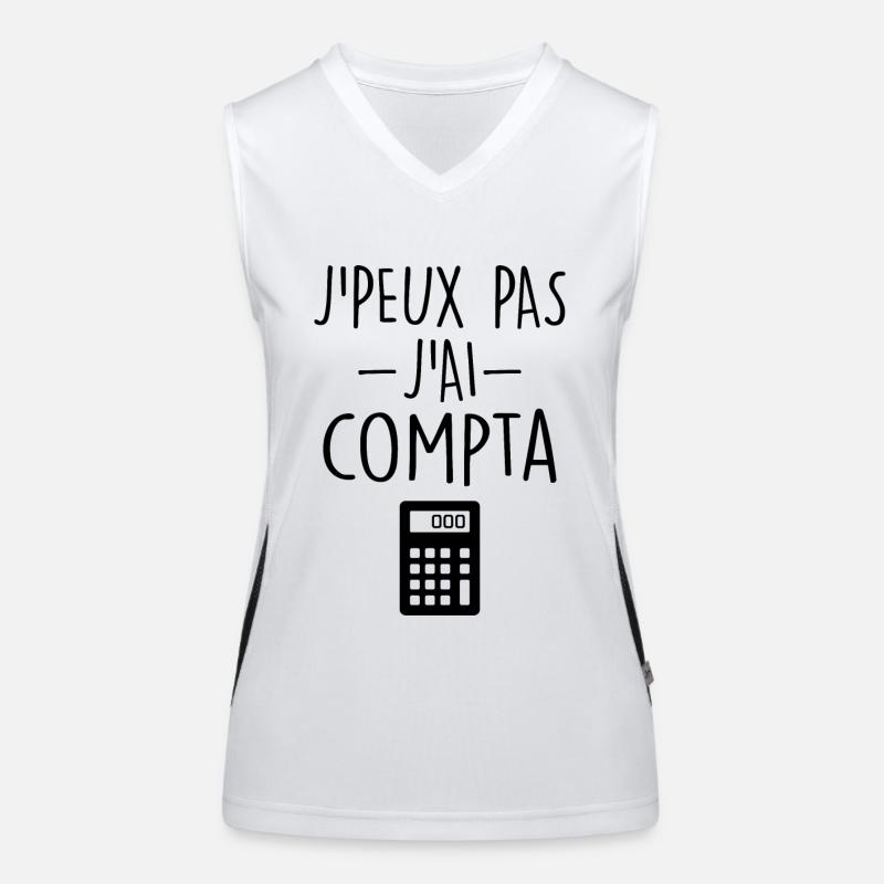 Comptable | Comptabilité | Compter | Chiffre Débardeur respirant contrasté Femme