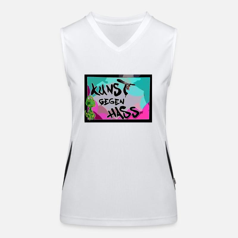 Art against hate Women's Functional Contrast Tank Top