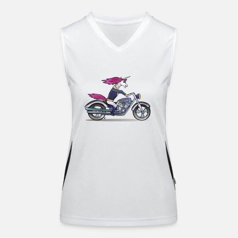 Badass Unicorn - Einhorn Funktionelles Kontrast-Tank Top für Frauen