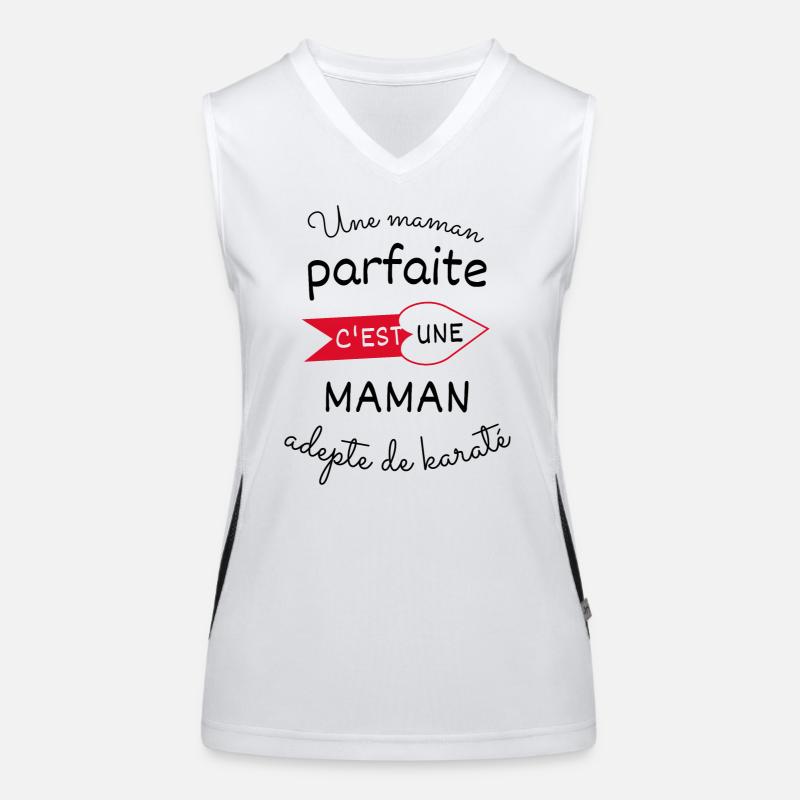 maman parfaite c est une maman adepte de karaté Débardeur respirant contrasté Femme