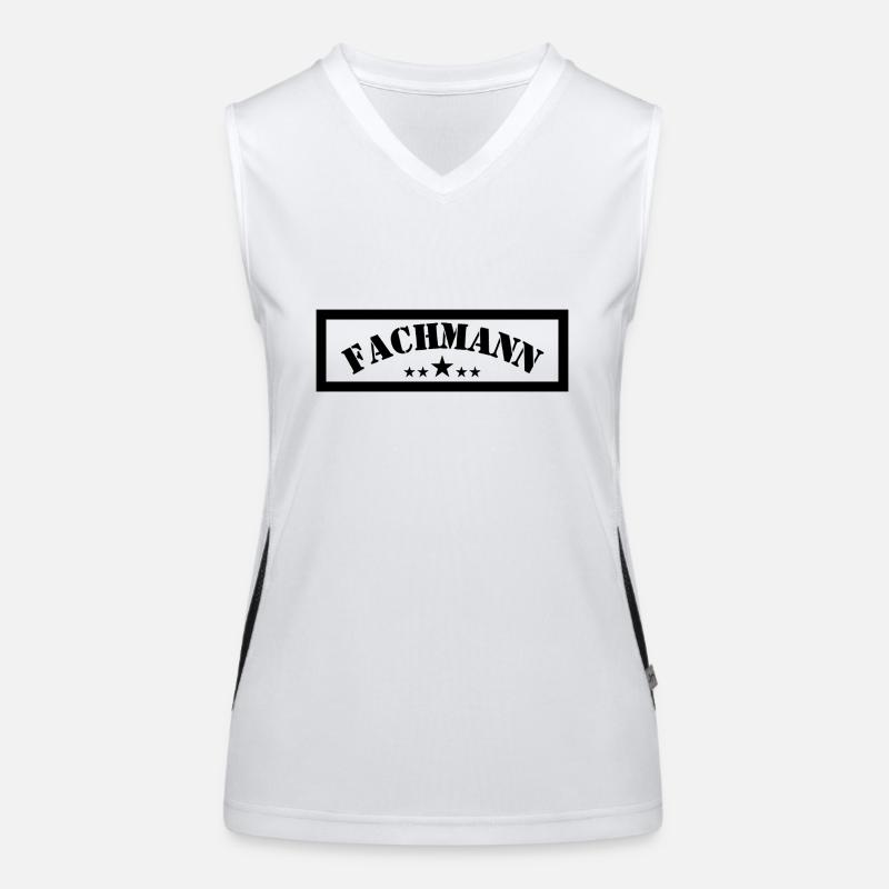Fachmann mit Sternen Funktionelles Kontrast-Tank Top für Frauen