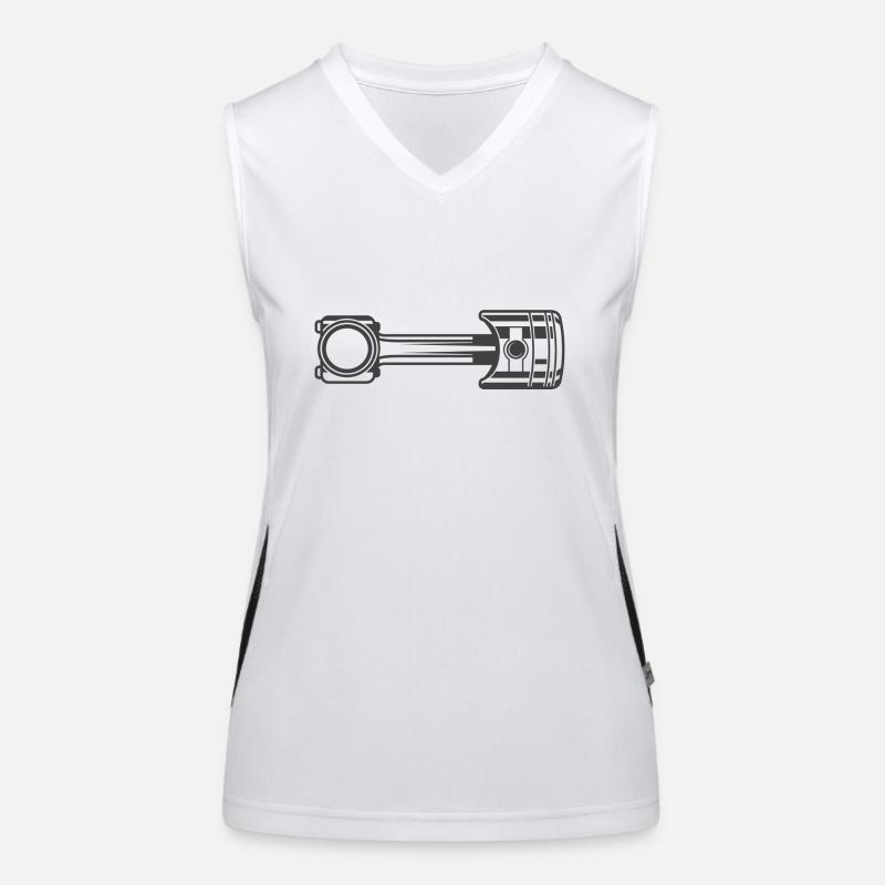 Kolben Funktionelles Kontrast-Tank Top für Frauen