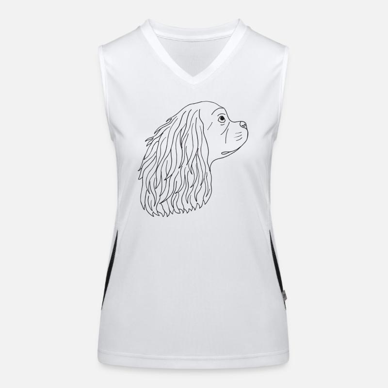 Cavalier King Charles Spaniel Funktionelles Kontrast-Tank Top für Frauen
