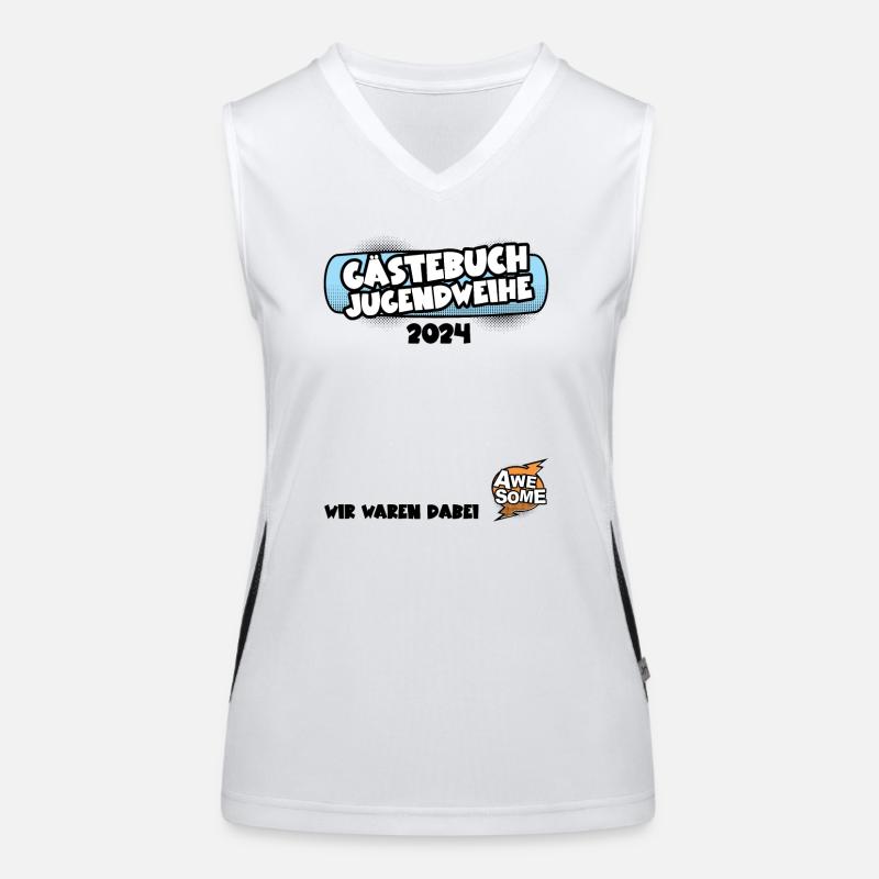 Jugendweihe Gästebuch 2024 Ost Party Jugendweihen Funktionelles Kontrast-Tank Top für Frauen