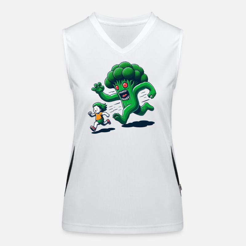 Monster Brokkoli Lustig Funktionelles Kontrast-Tank Top für Frauen
