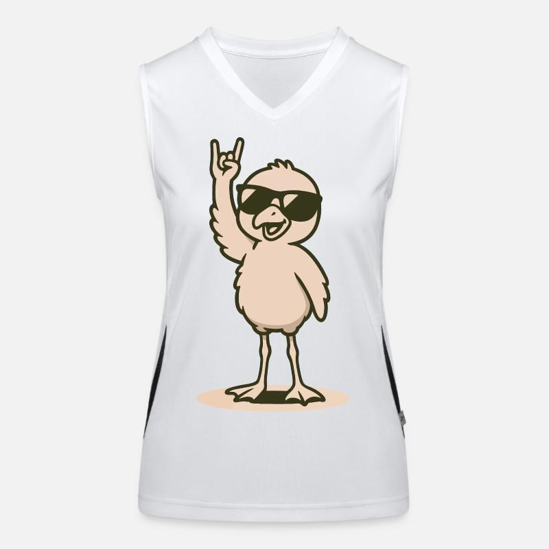 Flamingo Rock’n’Roll Funktionelles Kontrast-Tank Top für Frauen