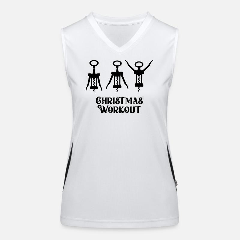 Pull de sport de Noël Débardeur respirant contrasté Femme