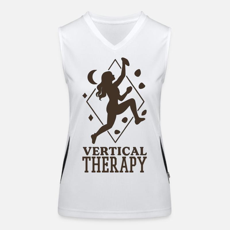 Vertical Therapy: Bouldern & Klettern Boho Design Funktionelles Kontrast-Tank Top für Frauen