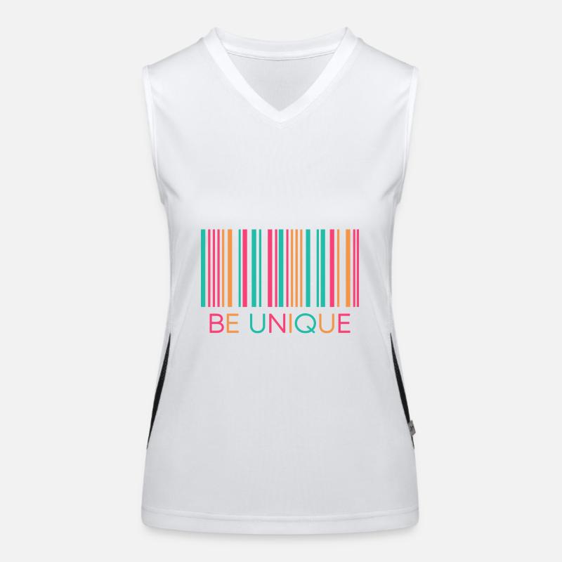 einzelstück unique barcode lgbt unikat Funktionelles Kontrast-Tank Top für Frauen