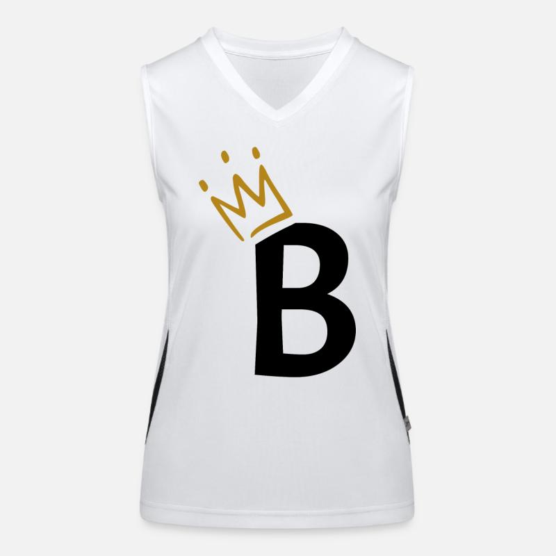 Buchstabe B - Anfangsbuchstabe B Funktionelles Kontrast-Tank Top für Frauen