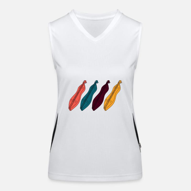 Retro Dulcimer Instrument Guitar Women's Functional Contrast Tank Top