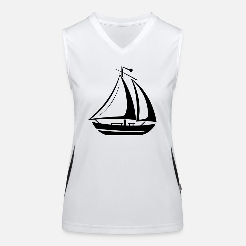 Segelschiff Funktionelles Kontrast-Tank Top für Frauen
