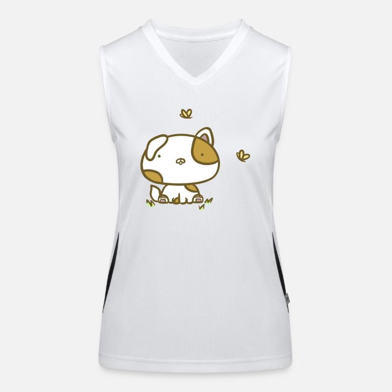 Chien mignon Débardeur respirant contrasté Femme