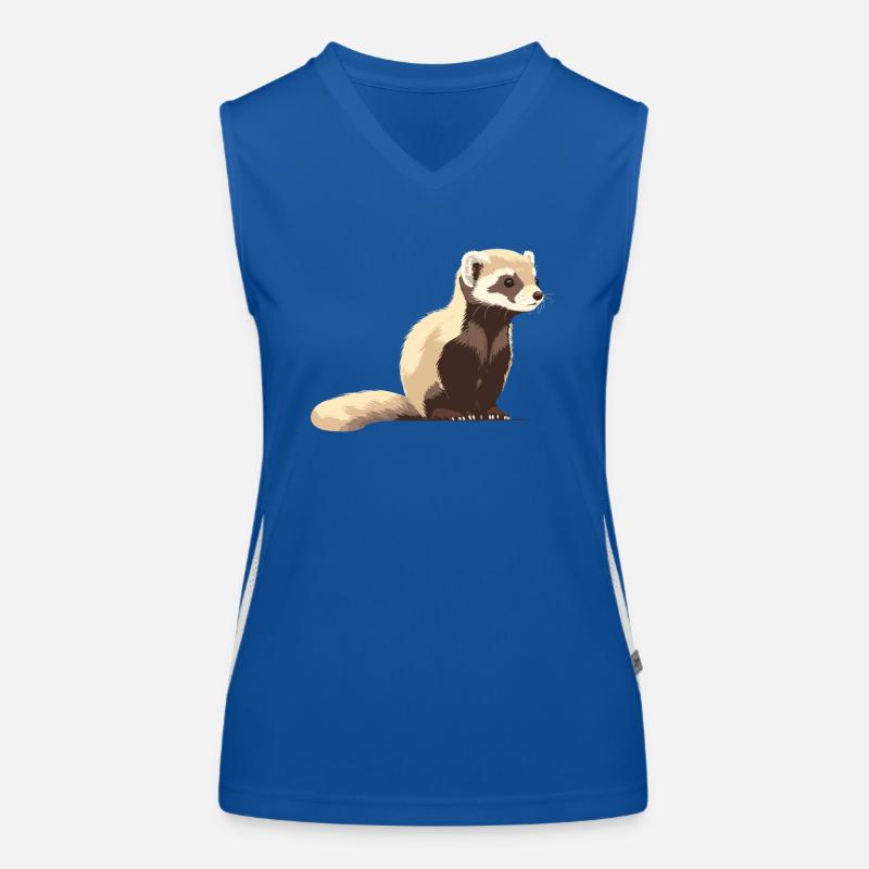 Ferret Artwork Women's Functional Contrast Tank Top