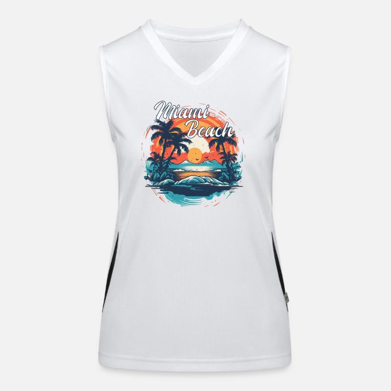 Miami Beach Funktionelles Kontrast-Tank Top für Frauen
