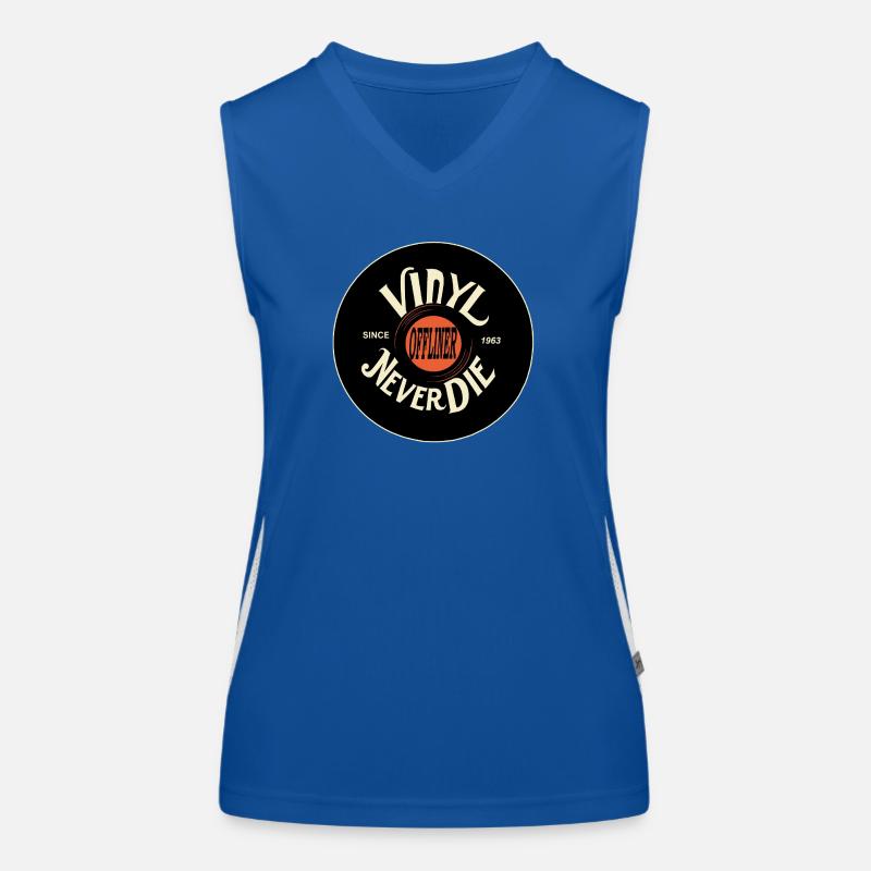 Vinyl Never Die Funktionelles Kontrast-Tank Top für Frauen