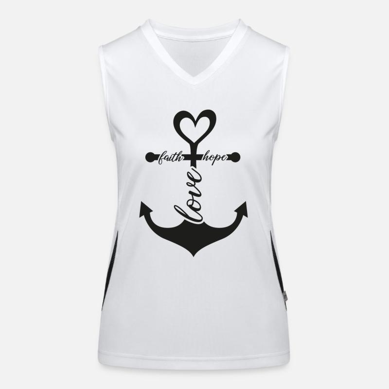 Glaube Liebe Hoffnung Funktionelles Kontrast-Tank Top für Frauen