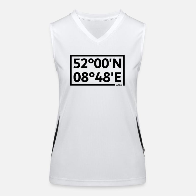 Location coordinates Women's Functional Contrast Tank Top