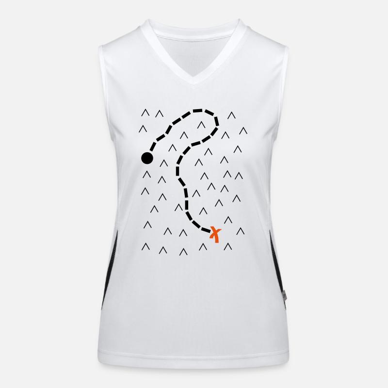 Pirate treasure map Women's Functional Contrast Tank Top
