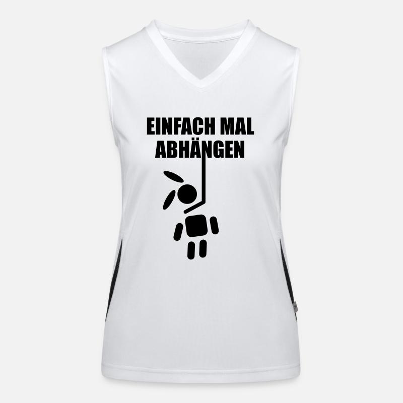 Rabbit bunny rabbit easter bunny gallows Haengk Women's Functional Contrast Tank Top