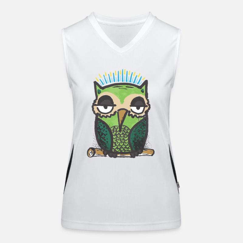 Eule Funktionelles Kontrast-Tank Top für Frauen