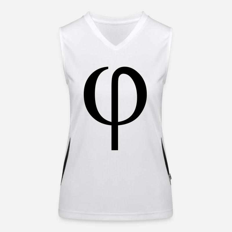 phi greek Funktionelles Kontrast-Tank Top für Frauen