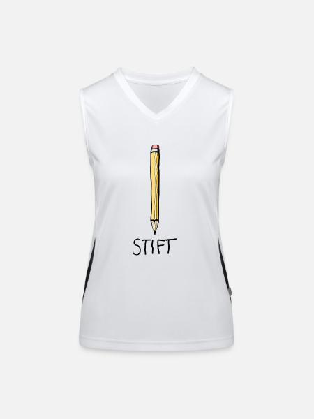 Stift - Azubi in der Lehre - Funktionelles Kontrast-Tank Top für Frauen - Weiß/Schwarz - Vorne