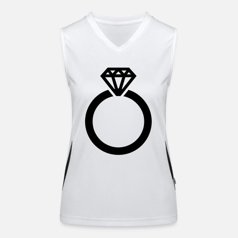 Ring Funktionelles Kontrast-Tank Top für Frauen