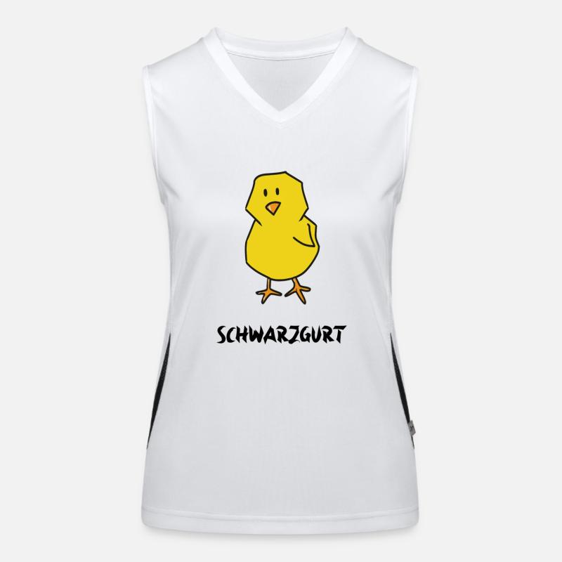 Schwarzgurt Funktionelles Kontrast-Tank Top für Frauen